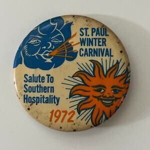 1972 St. Paul Winter Carnival Vintage Pinback Button STB7-PB2